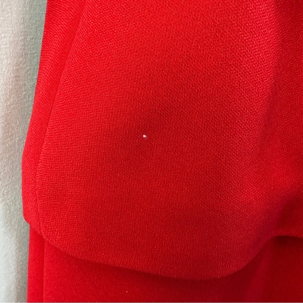 Luxe YL by Yair Red Sheath Dress with Peplum - Vintage Bloomingdale's Size 8 - Picture 8 of 8